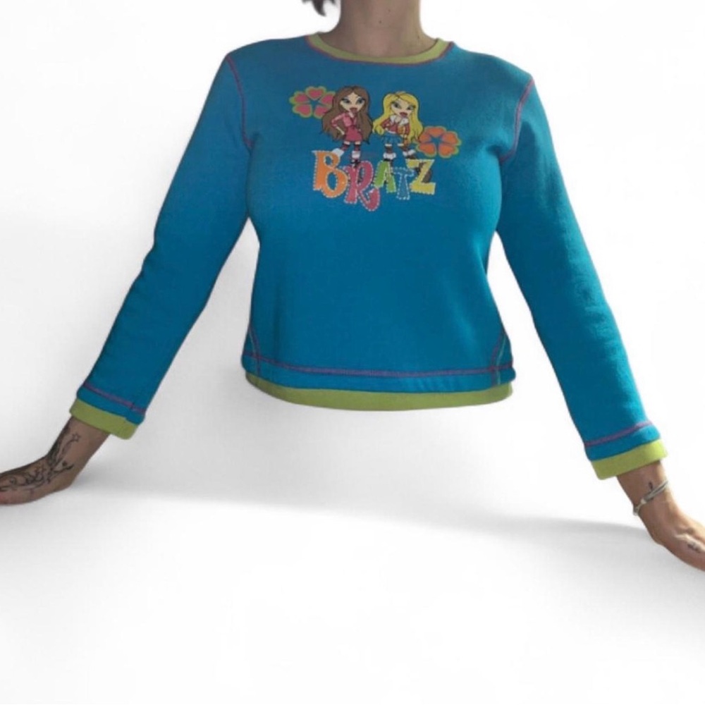 Bratz Kids Blue and Green Long Sleeve Sweater🧃 - Picture 3 of 5